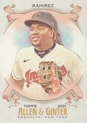 2021 Topps Allen & Ginter Base Set Jose Ramirez #77 card