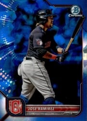 2022 Bowman Chrome Sapphire Edition Base Set Jose Ramirez #63 card