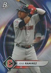 2022 Bowman Platinum Base Set Jose Ramirez #84 card
