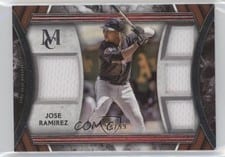 2022 Topps Museum Collection Single-Player Primary Pieces Quad Relics Jose Ramirez #SPPPQR-JRA card