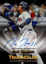 2023 Topps Chrome In Technicolor Autographs José Ramírez #TTA-JRA card