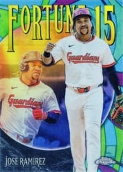 2025 Topps Chrome Update Fortune 15 José Ramírez #F15-8 card