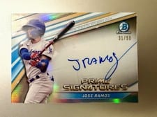 2022 Bowman Chrome Prime Choice Signatures Jose Ramos #PCS-JR card