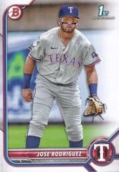 2022 Bowman Prospects Jose Rodriguez #BP-62 card