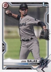 2021 Bowman Prospects Jose Salas #BP-110 card
