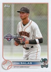 2022 Topps Pro Debut Base Set Jose Salas #PD-197 card