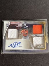 2022 Panini Absolute Tools of the Trade 3 Swatch Signatures Jose Siri #TT3S-JS card