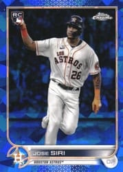 2022 Topps Chrome Sapphire Edition Base Set Jose Siri #599 card