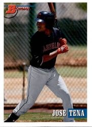 2021 Bowman Heritage Base Set Jose Tena #208 card