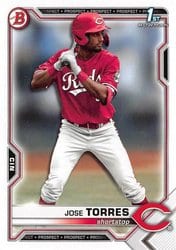 2021 Bowman Draft Base Set Jose Torres #BD-125 card