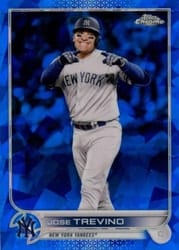 2022 Topps Chrome Update Sapphire Edition Base Set Jose Trevino #US10 card