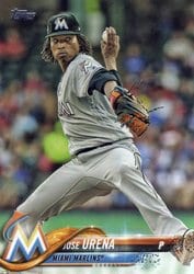 2018 Topps Base Set Jose Urena #647 card