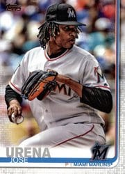 2019 Topps Base Set Jose Urena #20 card