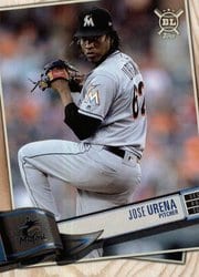 2019 Topps Big League Base Set Jose Urena #341 card