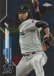 2020 Topps Chrome Base Set Jose Urena #185 card