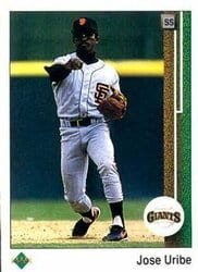 1989 Upper Deck Base Set Jose Uribe #181 card