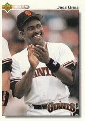 1992 Upper Deck Base Set Jose Uribe #270 card