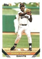 1993 Topps Base Set Jose Uribe #201 card