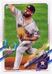 2021 Topps Opening Day Base Set Jose Urquidy #95 card