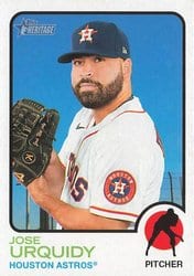 2022 Topps Heritage Base Set Jose Urquidy #647 card