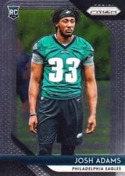 2018 Panini Prizm Base Set Josh Adams #296 card