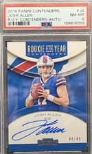 2018 Panini Contenders Rookie of the Year Josh Allen Autograph #RYA-JA card