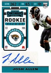 2019 Panini Contenders Base Set Josh Allen #179 card