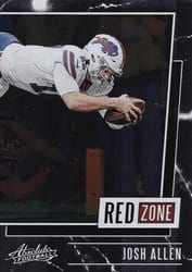 2020 Panini Absolute Red Zone Josh Allen #7 card