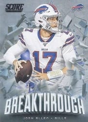2020 Score Breakthrough Josh Allen #B-JA card