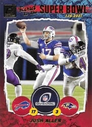 2021 Donruss Road to the Super Bowl Divisional Round Josh Allen #DR2 card