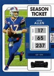 2021 Panini Contenders Base Set Josh Allen #10 card