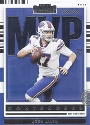 2021 Panini Contenders MVP Contenders Josh Allen #MVP-JAL card