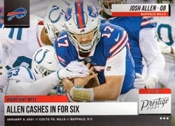 2021 Panini Prestige Highlight Reel Josh Allen #HR-JA card