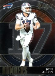 2021 Panini Select Select Numbers Josh Allen #SN-2 card