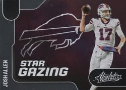 2022 Panini Absolute Star Gazing Josh Allen #SG-1 card
