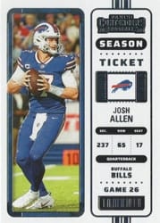 2022 Panini Contenders Base Set Josh Allen #11 card