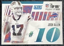 2022 Score Top 100 Josh Allen #T10 card
