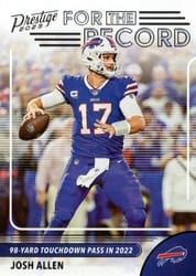 2023 Panini Prestige For the Record Josh Allen #2 card
