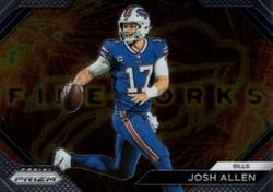 2023 Panini Prizm Fireworks Josh Allen #4 card