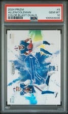 2024 Panini Prizm Dual Color Blast Josh Allen / Keon Coleman #8 card
