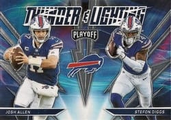 2021 Panini Playoff Thunder & Lightning Josh Allen / Stefon Diggs #TL-8 card