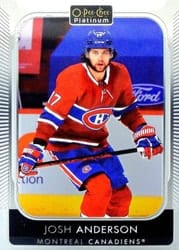 2021-22 O-Pee-Chee Platinum Base Set Josh Anderson #106 card