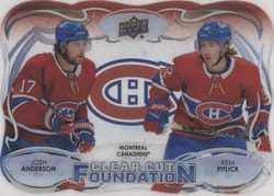 2022-23 Upper Deck Clear Cut Foundations Josh Anderson/Rem Pitlick #CCF-AP card