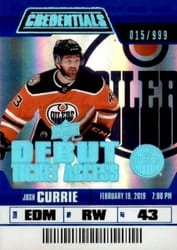 2019-20 Upper Deck Credentials Base Set Josh Currie #56 card