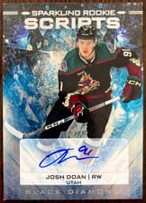 2024-25 Upper Deck Black Diamond Sparkling Rookie Scripts Josh Doan #SRS-JD card