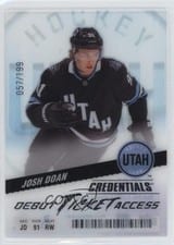 2024-25 Upper Deck Credentials Acetate Debut Ticket Access Josh Doan #DTAA-JD card