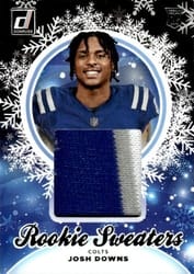 2023 Donruss Rookie Holiday Sweater Relics Josh Downs #HS-JDO card