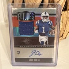 2023 Panini Legacy Futures Patch Autographs Silver Josh Downs #FAPS-25 card