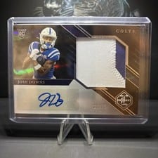 2023 Panini Limited Rookie Patch Autographs Jumbo Josh Downs #163 card