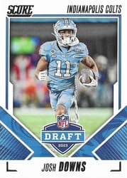 2023 Score NFL Draft Josh Downs #14 card